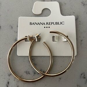 Banana Republic Large Gold Hoop Earrings